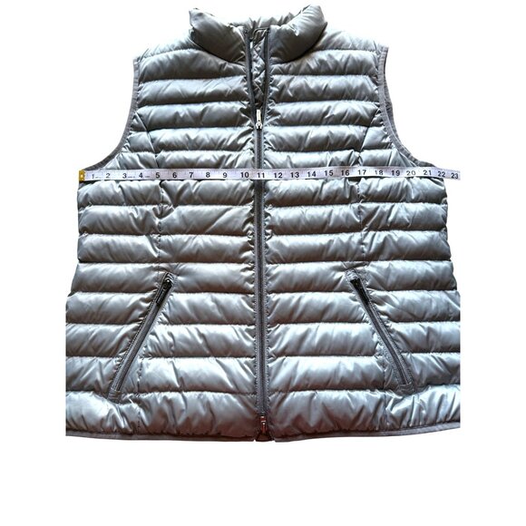 Fuchs Schmitt Gray Down Puffer Vest Full Zip Womens Size 12 - Picture 5 of 11
